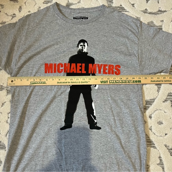 John Carpenter's Halloween Michael Myers Gray Front Graphic T-shirt Unisex Sz L - Picture 5 of 6